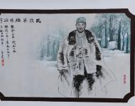 墻體畫為民族英雄楊靖宇，利用典范人物為群眾做榜樣，彰顯民族大義。
