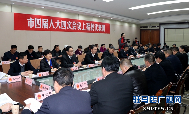 陳星參加上蔡代表團(tuán)的審議政府工作報(bào)告，聆聽代表發(fā)言