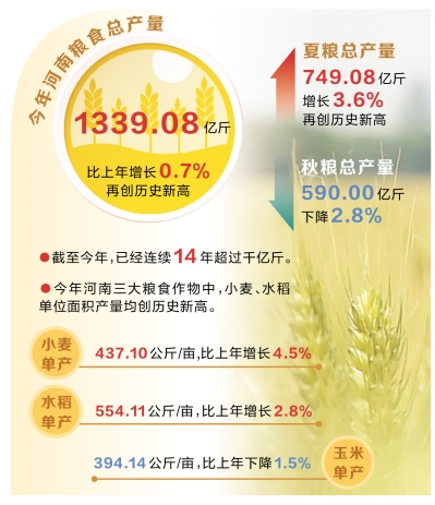 1339.08億斤！今年河南省糧食總產(chǎn)再創(chuàng)新高