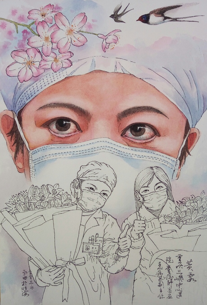 素描、水彩、數(shù)字繪畫(huà)，文藝工作者以藝戰(zhàn)“疫”