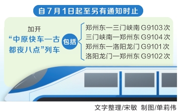 下月起全國(guó)鐵路實(shí)施新圖 途經(jīng)河南多對(duì)列車(chē)變動(dòng)