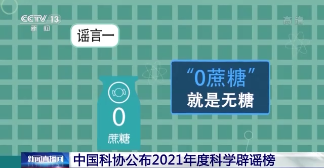 “0蔗糖”就是無糖？2021年度科學(xué)辟謠榜來了