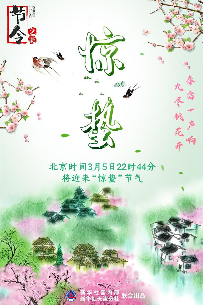 3月5日22時(shí)44分“驚蟄”：春雷一聲響，九盡桃花開