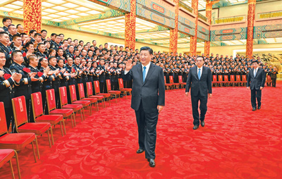 習(xí)近平會(huì)見全國(guó)公安系統(tǒng)英雄模范立功集體表彰大會(huì)代表