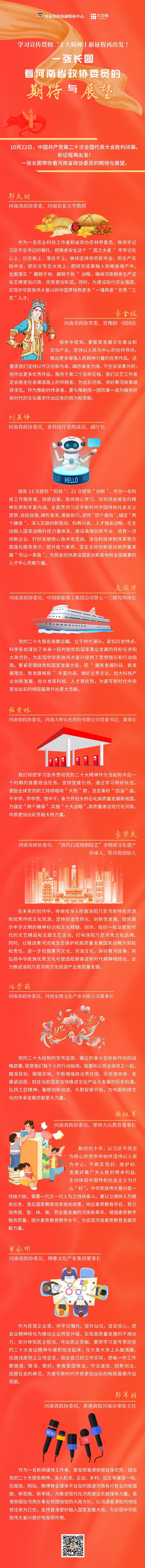 學習宣傳貫徹二十大精神丨新征程再出發(fā)！一張長圖看河南省政協(xié)委員的期待與展望