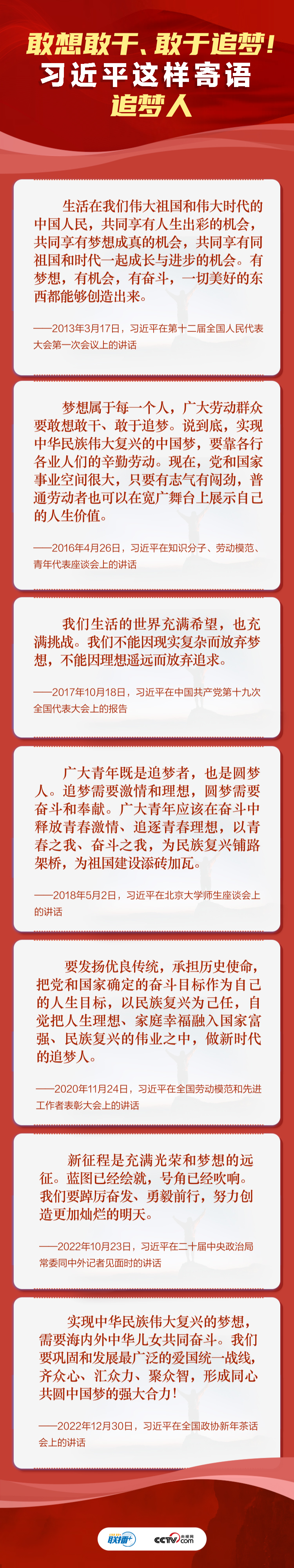 聯(lián)播+｜敢想敢干、敢于追夢！習(xí)近平這樣寄語追夢人