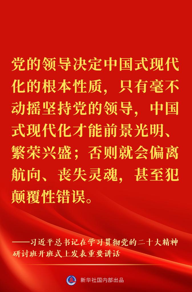 “正確理解和大力推進中國式現(xiàn)代化”——習(xí)近平總書記在學(xué)習(xí)貫徹黨的二十大精神研討班開班式上重要講話金句來了！