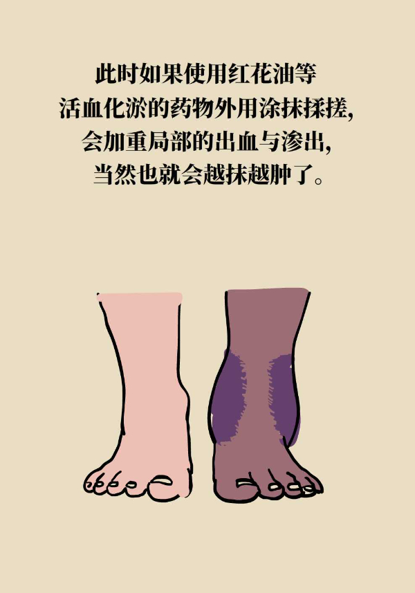 扭傷后抹紅花油，為什么傷處反而更腫了？