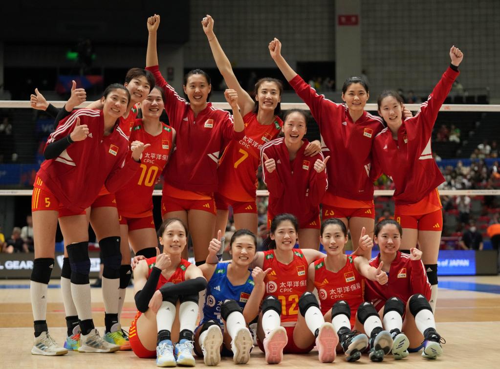 中國女排戰(zhàn)勝荷蘭隊 世界女排聯賽獲三連勝