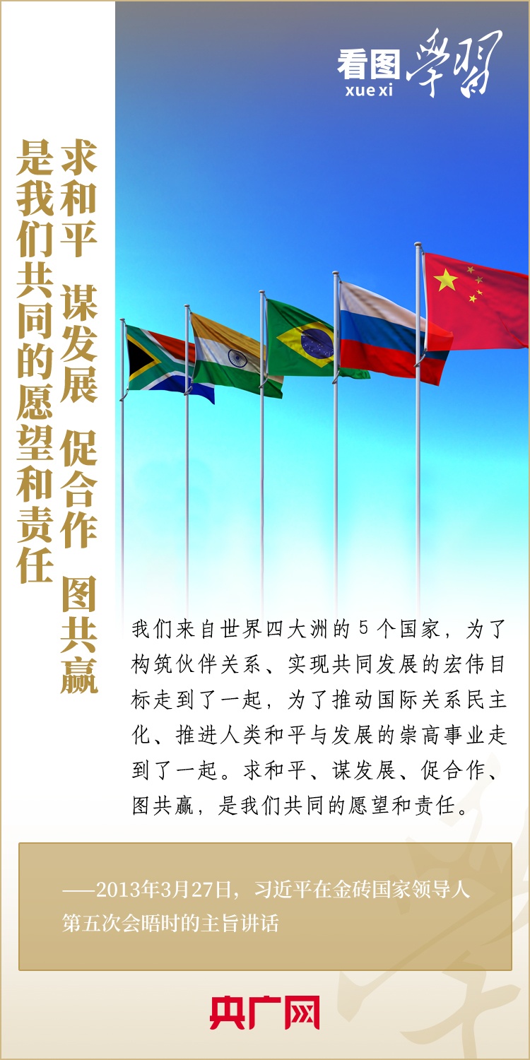 看圖學(xué)習 | 金磚國家是守望相助的大家庭、合作共贏的好伙伴