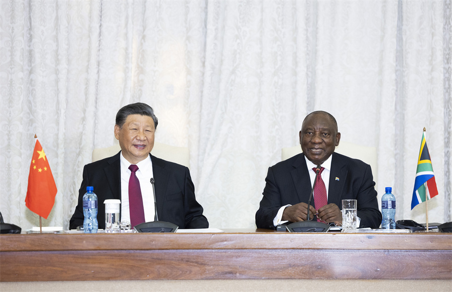 習近平同南非總統(tǒng)拉馬福薩會談