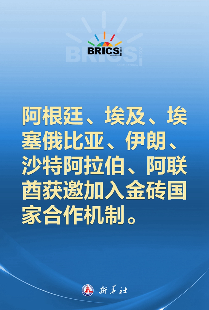 阿根廷、埃及、埃塞俄比亞、伊朗、沙特阿拉伯、阿聯(lián)酋獲邀加入金磚國(guó)家合作機(jī)制