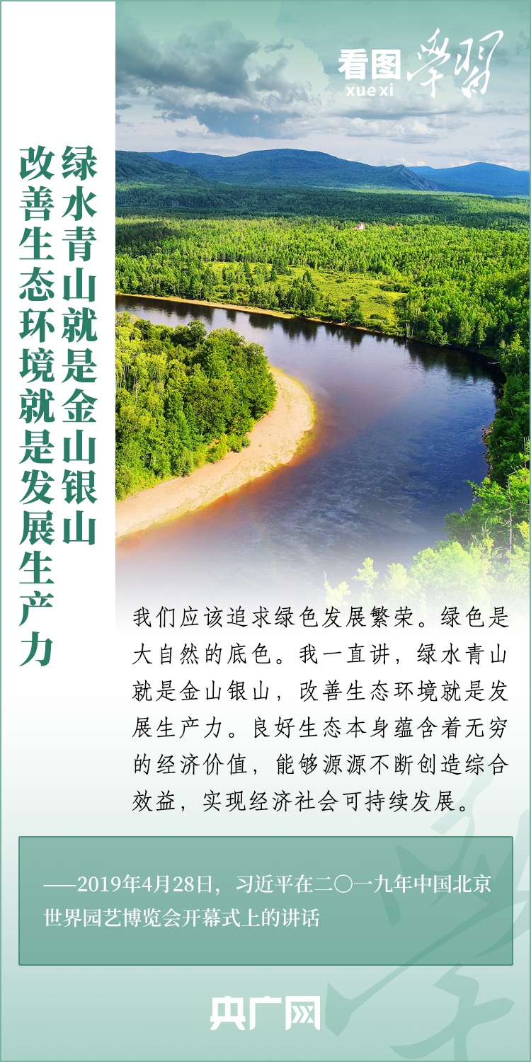 看圖學(xué)習(xí) | 把生態(tài)效益更好轉(zhuǎn)化為經(jīng)濟(jì)效益、社會(huì)效益