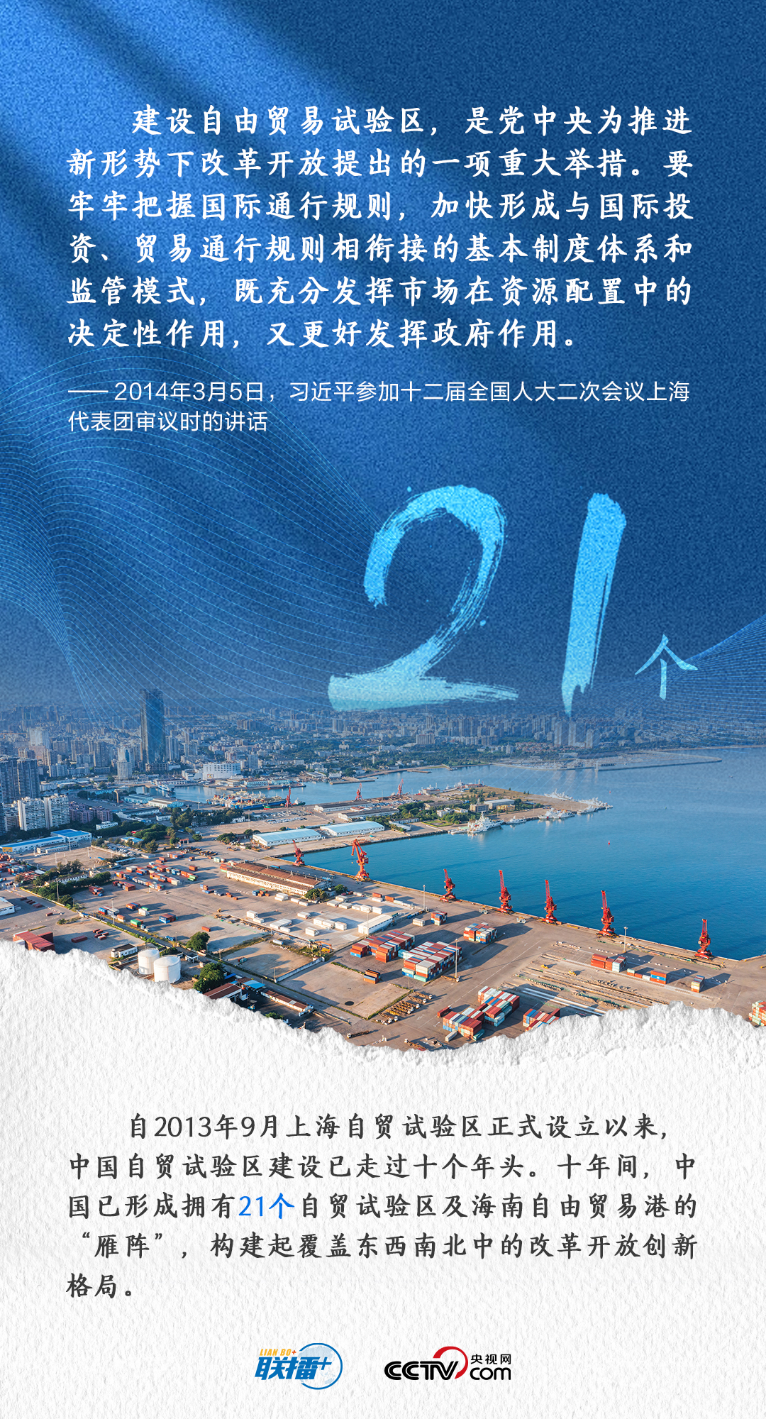 聯(lián)播+ | 自貿(mào)區(qū)十周年，這份成績單分外亮眼！