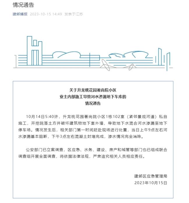 業(yè)主私挖地下室竟挖通河道？律師：或面臨刑事處罰