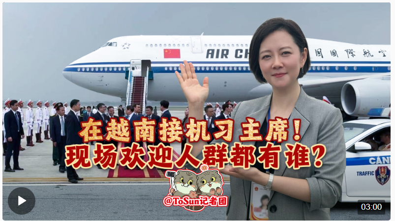 時政Vlog丨在越南接機(jī)習(xí)主席！現(xiàn)場歡迎人群都有誰？