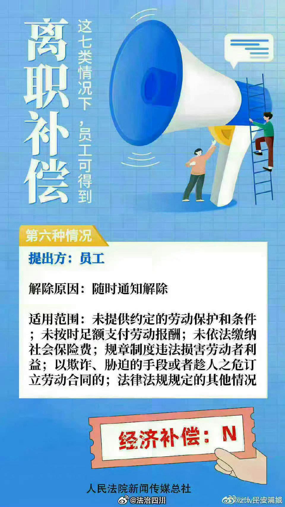 這些情況下被辭退解除勞動合同，員工可以得到補(bǔ)償