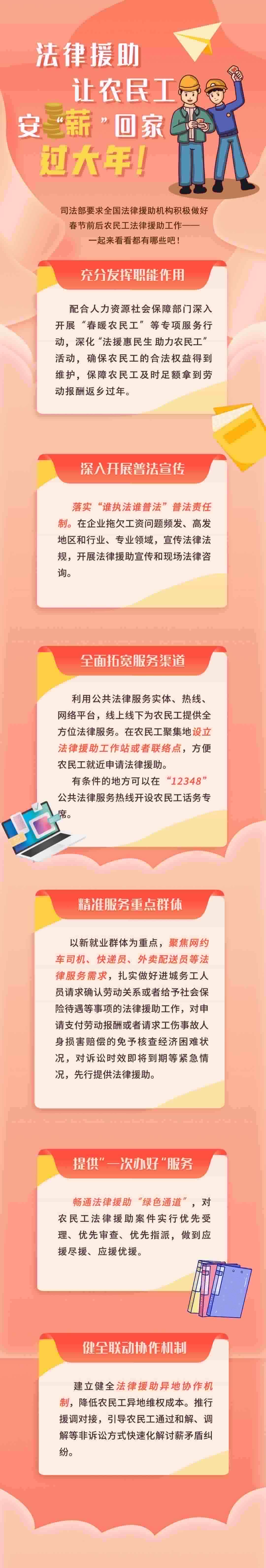 事關春節(jié)前后農(nóng)民工法律援助，司法部這樣部署