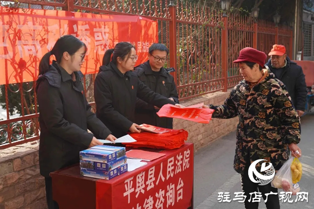 平輿縣人民法院：去小區(qū)、集市里為市民送“法治年貨”