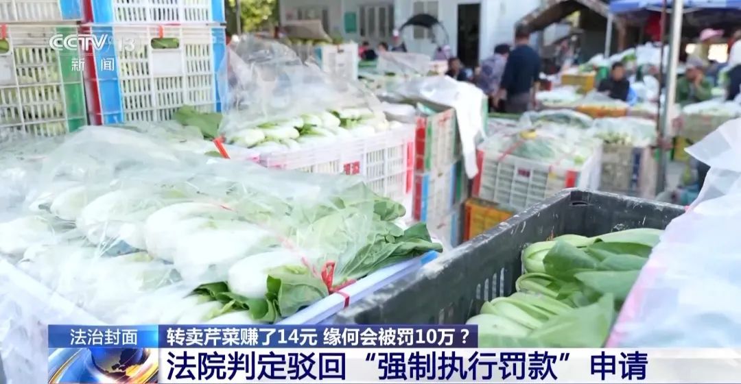 轉(zhuǎn)賣芹菜賺14元被罰10萬(wàn)，這樣的處罰合理嗎？