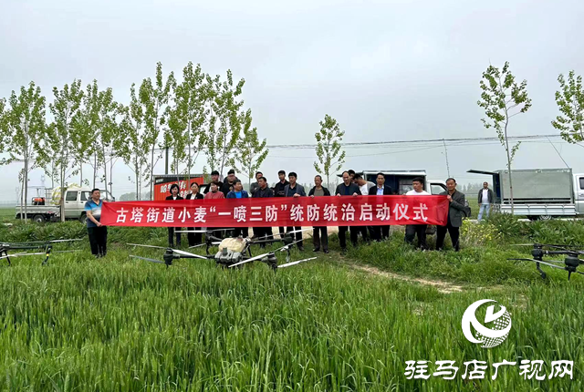 汝南縣古塔街道：開(kāi)展小麥飛防作業(yè)　確保夏糧豐產(chǎn)豐收
