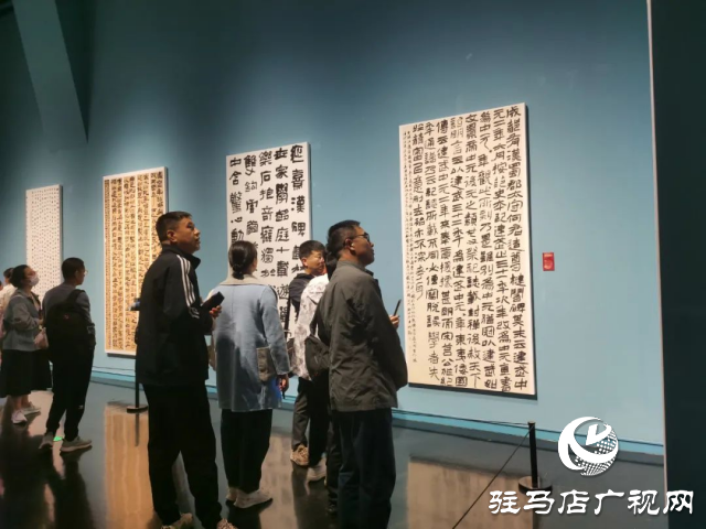 泌陽縣書法家協(xié)會(huì)會(huì)員齊聚，共賞全國第十三屆書法篆刻展