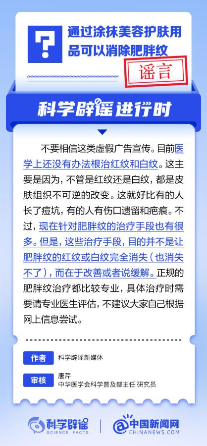 通過涂抹美容護膚用品可以消除肥胖紋？