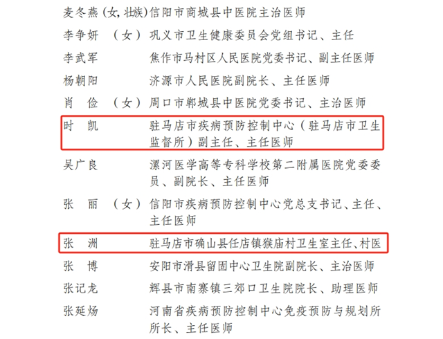 全國(guó)先進(jìn)！駐馬店兩名個(gè)人獲得表彰