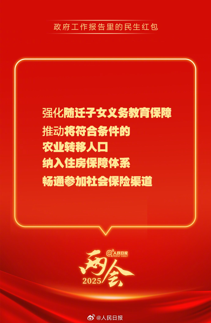 快查收！政府工作報(bào)告里的民生紅包