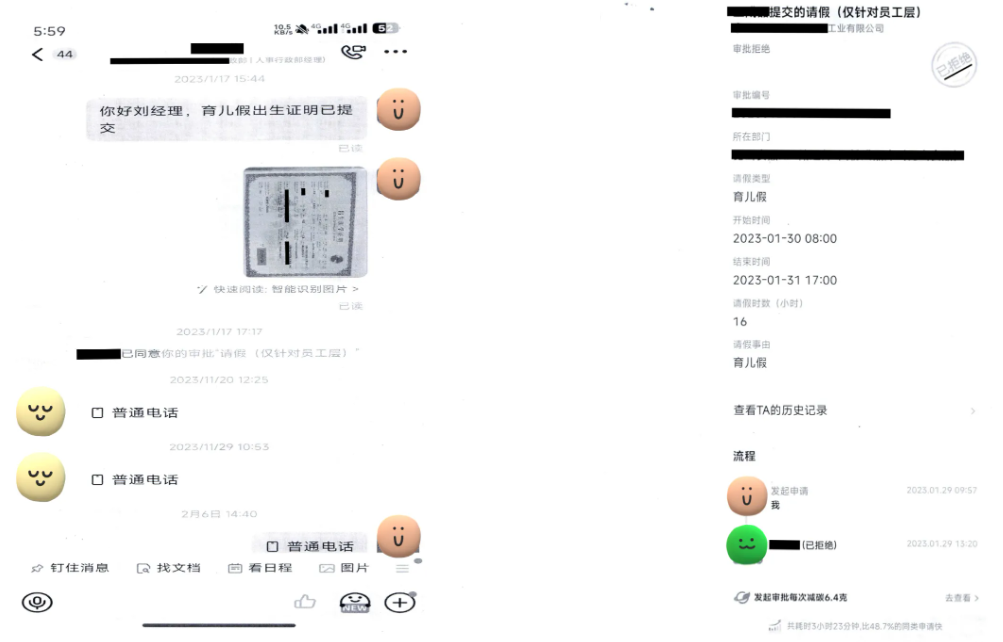 男子請育兒假不成，被扣去4天年假，法院判了！