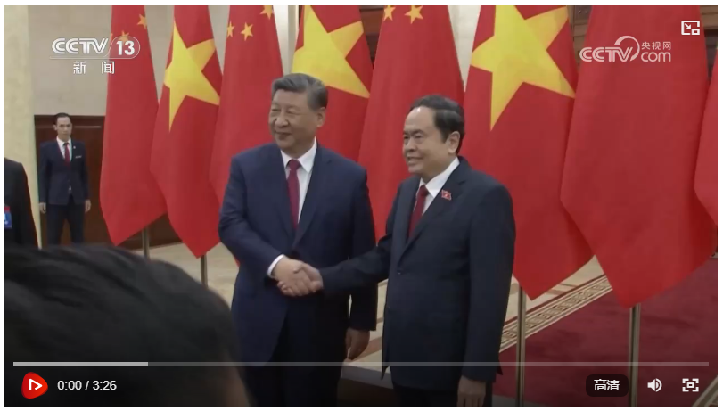 習近平會見越南國會主席陳青敏