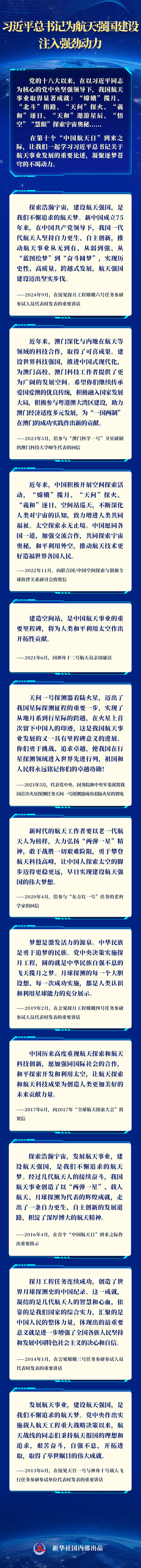 習近平總書記為航天強國建設(shè)注入強勁動力
