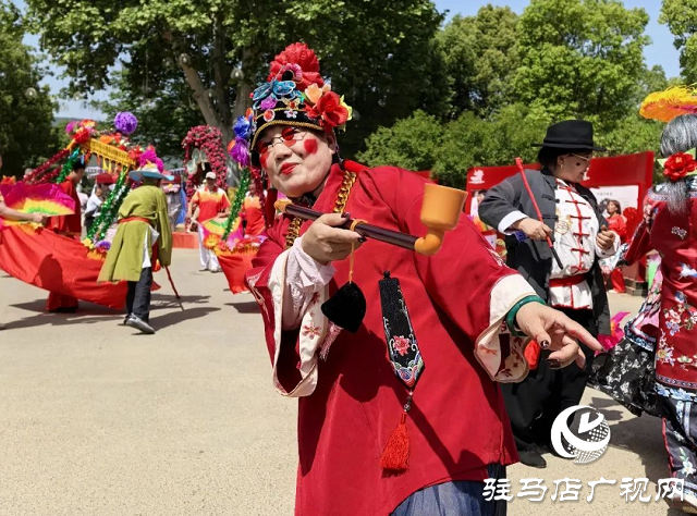 泌陽彩帶舞龍隊“舞”進(jìn)南陽月季園 共赴文化交流之約