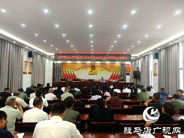 平輿縣射橋鎮(zhèn)：傳達貫徹縣關于集中開展違規(guī)吃喝專項整治會議精神