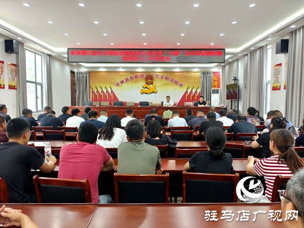 平輿縣射橋鎮(zhèn)召開掃黑除惡暨依法打擊治理“村霸”及農(nóng)村家族宗族黑惡勢力工作推進會