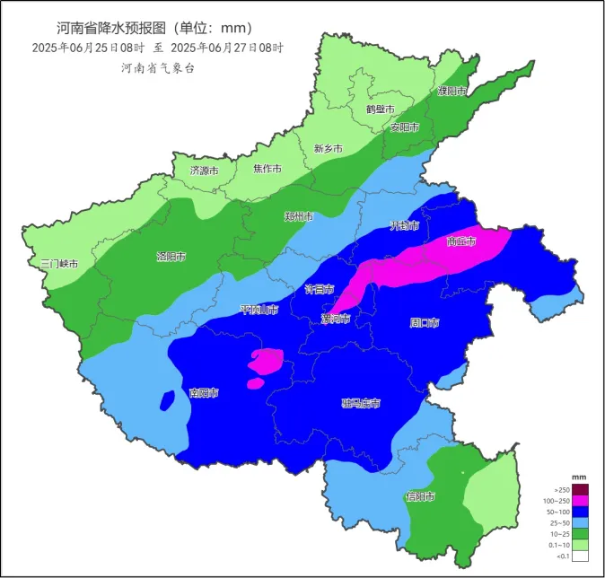 本周河南多陣雨天氣，25日至26日大部地區(qū)有強(qiáng)降水！注意防范