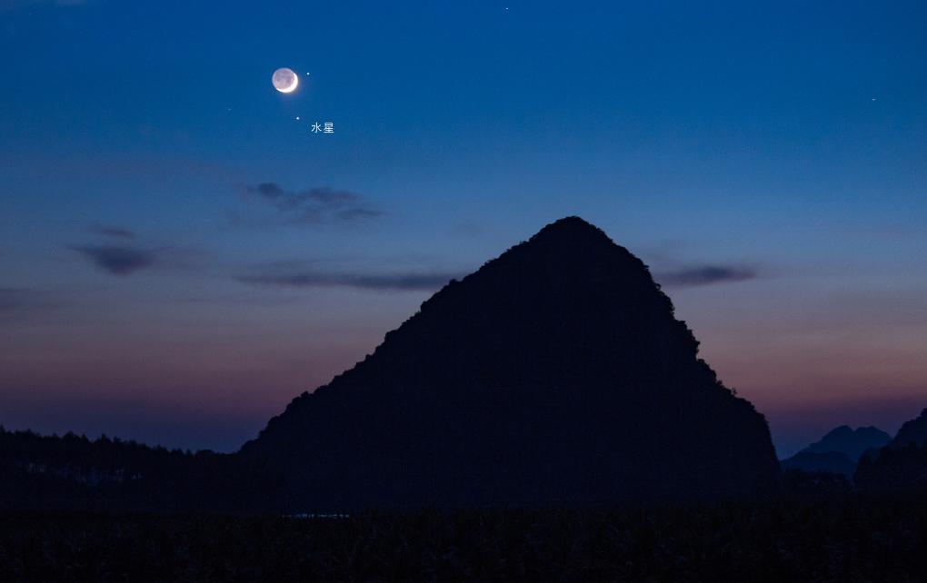 限時觀測！6月27日日落后水星伴月