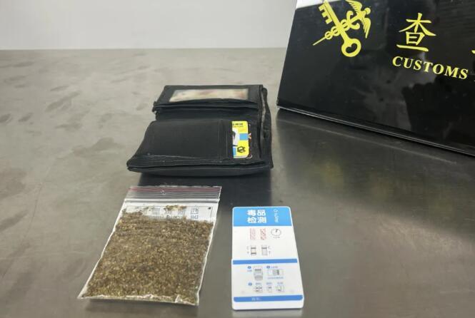 一入境旅客錢包內(nèi)攜帶大麻8.25克 被海關(guān)查獲