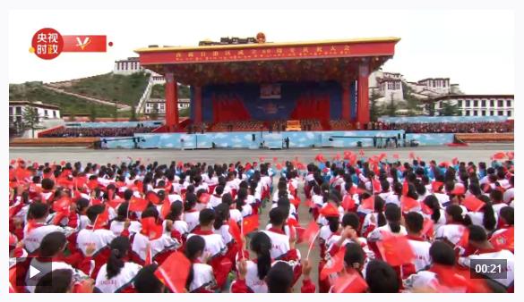 獨(dú)家視頻丨中央代表團(tuán)向西藏自治區(qū)贈送習(xí)近平題詞的賀匾