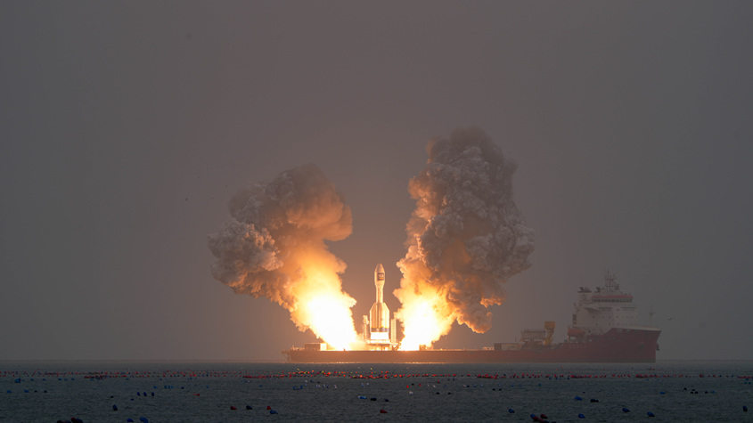 引力一號(hào)遙二運(yùn)載火箭發(fā)射成功