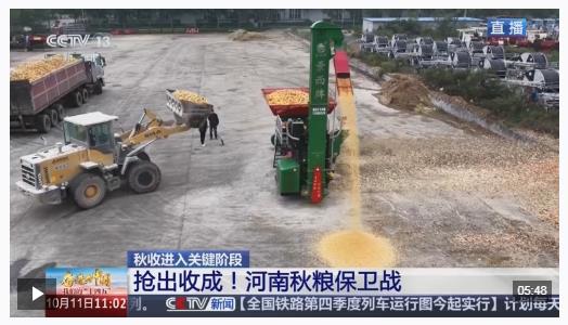 一刻鐘空中往返運玉米 無人機(jī)助力“中原糧倉”全力搶收