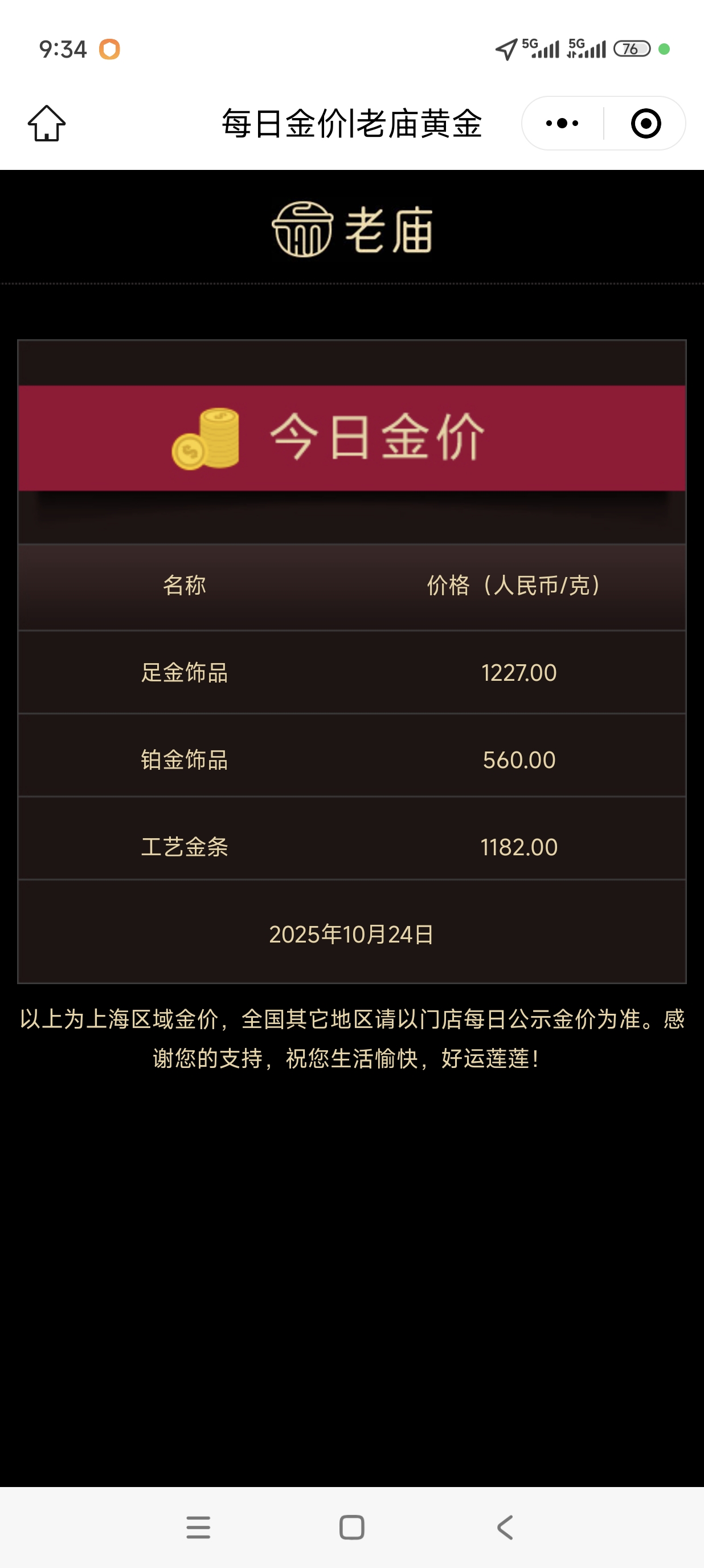 昨日下調(diào)今日再漲，金飾價(jià)格繼續(xù)搭乘“過(guò)山車”
