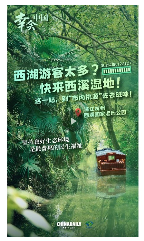幸會(huì)中國 | 走進(jìn)西溪濕地，漫步“市內(nèi)桃源”，共享綠色空間